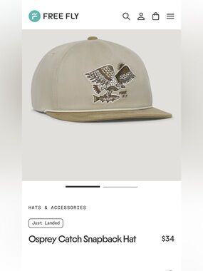 Free Fly Beige Eagle Patch Cap